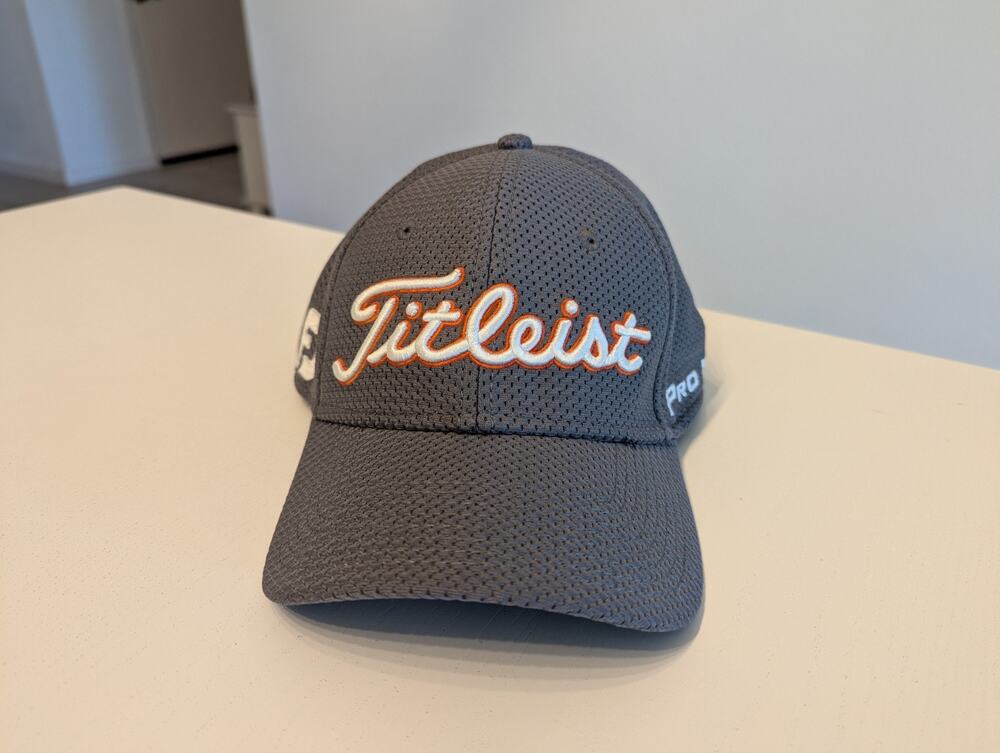 Titleist ProV1 FootJoy FJ Golf Hat Cap Gray Flex Fit M/L
